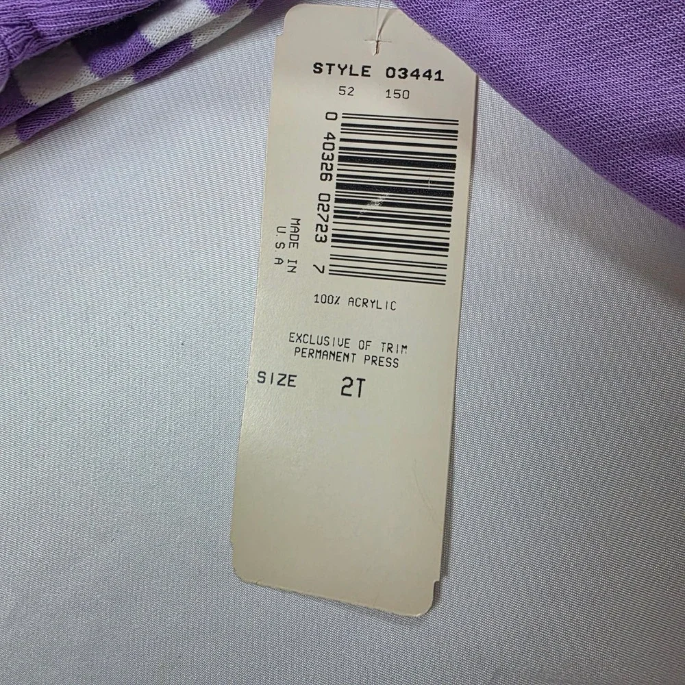 Vintage Health-tex Baby Biker Purple Striped Tracksuit Set 2T 03441 Made in USA